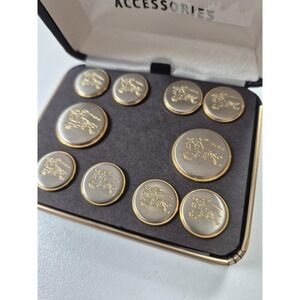 Burberrys Prorsum Knight Two Toned Set Replacement Blazer Button Lot NEW